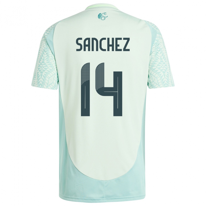 Criança Camisola México Erick Sanchez #14 Linho Verde Alternativa 24-26 Camisa