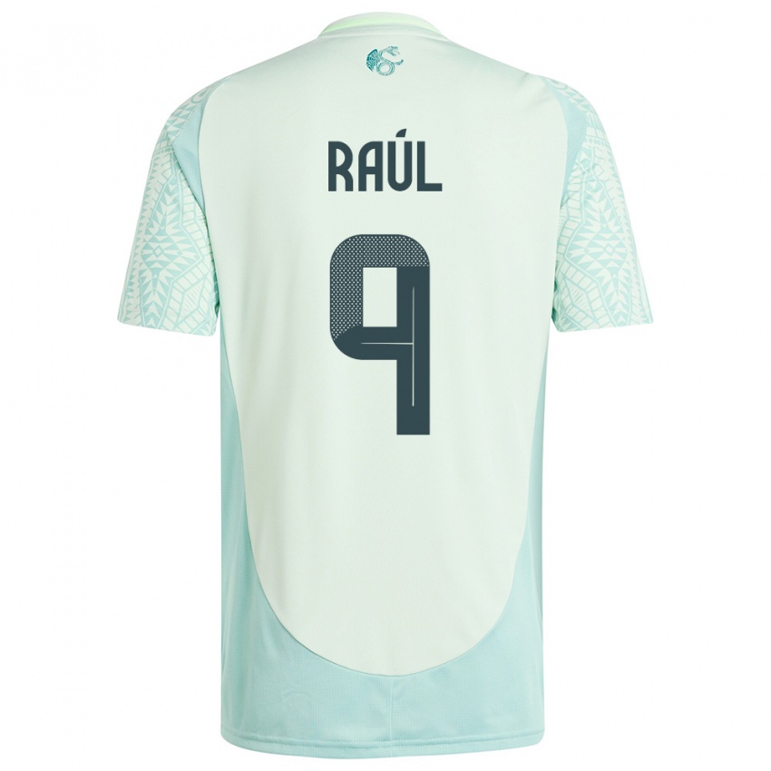 Criança Camisola México Raul Jimenez #9 Linho Verde Alternativa 24-26 Camisa