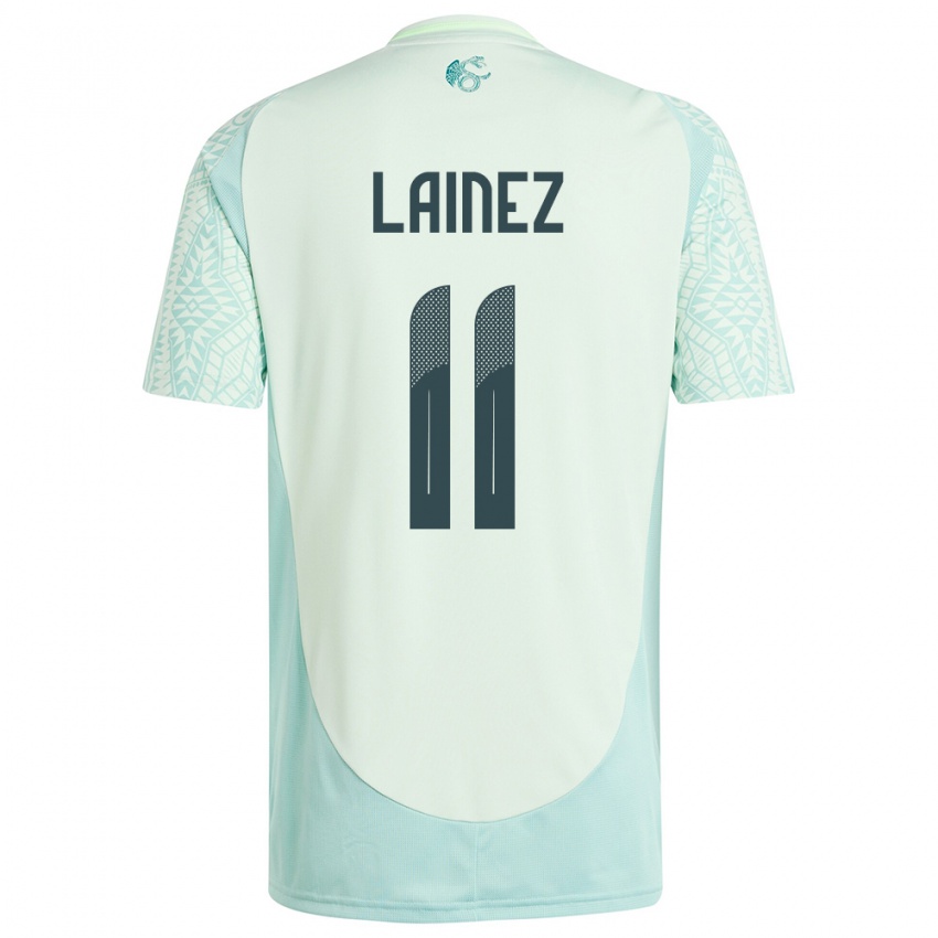 Criança Camisola México Diego Lainez #11 Linho Verde Alternativa 24-26 Camisa