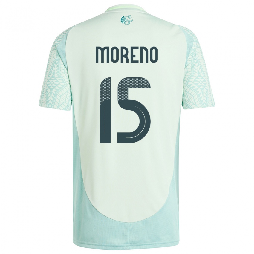 Criança Camisola México Hector Moreno #15 Linho Verde Alternativa 24-26 Camisa