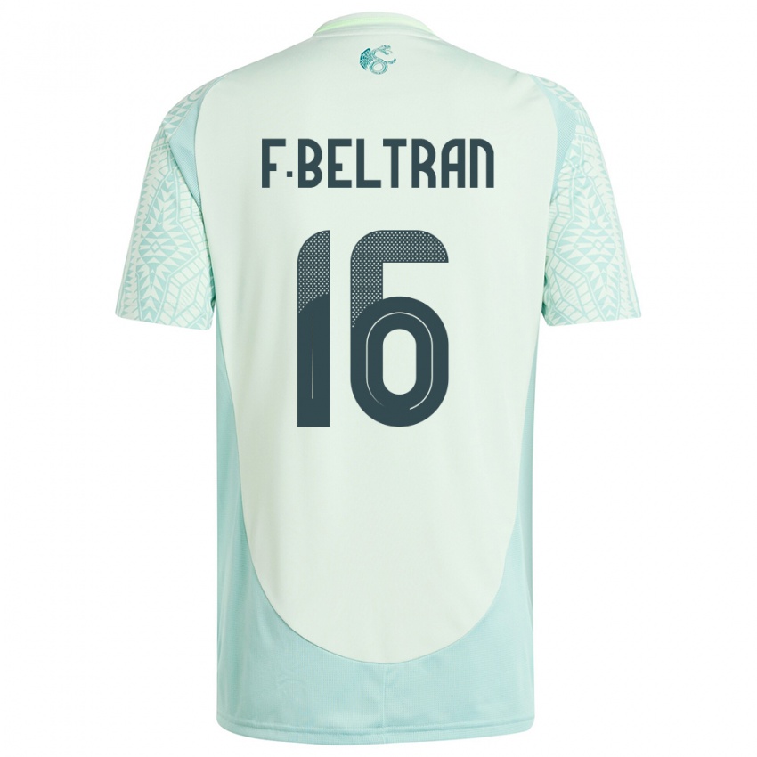 Criança Camisola México Fernando Beltran #16 Linho Verde Alternativa 24-26 Camisa