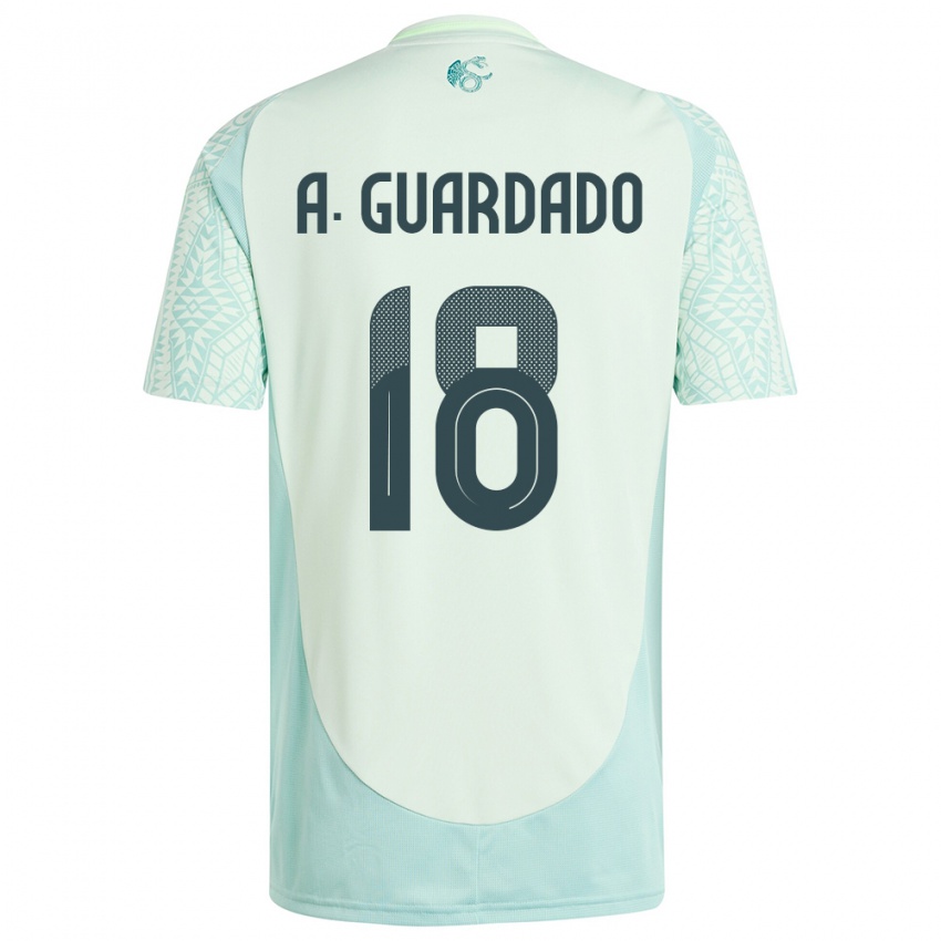 Criança Camisola México Andres Guardado #18 Linho Verde Alternativa 24-26 Camisa