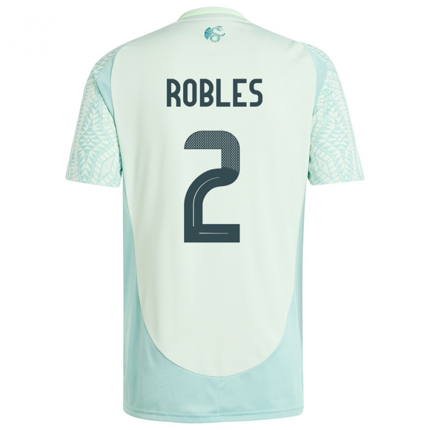 Criança Camisola México Kenti Robles #2 Linho Verde Alternativa 24-26 Camisa