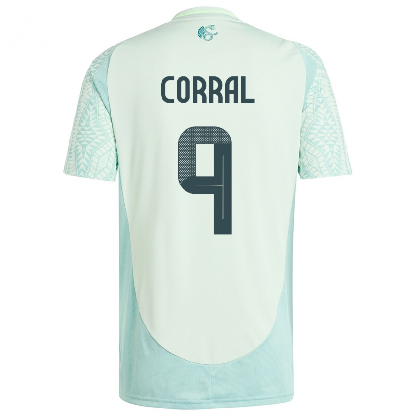 Criança Camisola México Charlyn Corral #9 Linho Verde Alternativa 24-26 Camisa