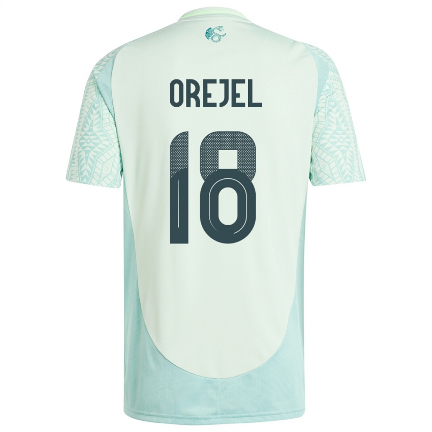 Criança Camisola México Jocelyn Orejel #18 Linho Verde Alternativa 24-26 Camisa