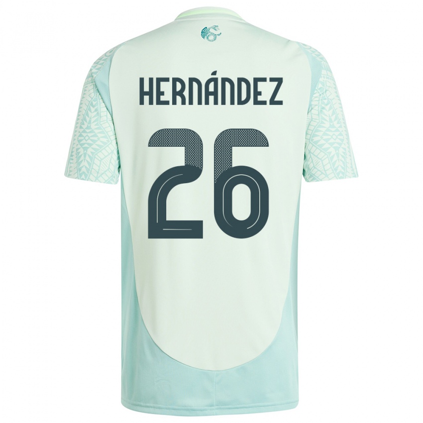 Criança Camisola México Nicolette Hernandez #26 Linho Verde Alternativa 24-26 Camisa