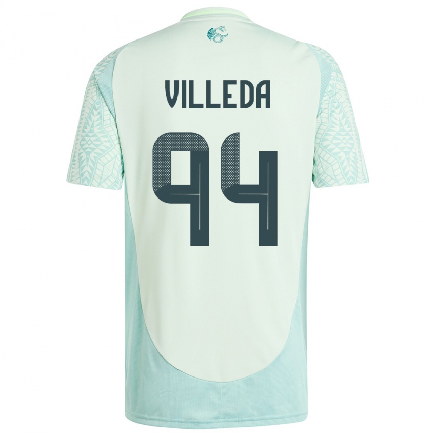 Criança Camisola México Melany Villeda #94 Linho Verde Alternativa 24-26 Camisa