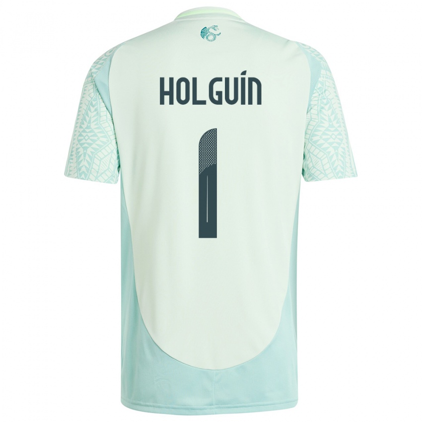 Criança Camisola México Hector Holguin #1 Linho Verde Alternativa 24-26 Camisa