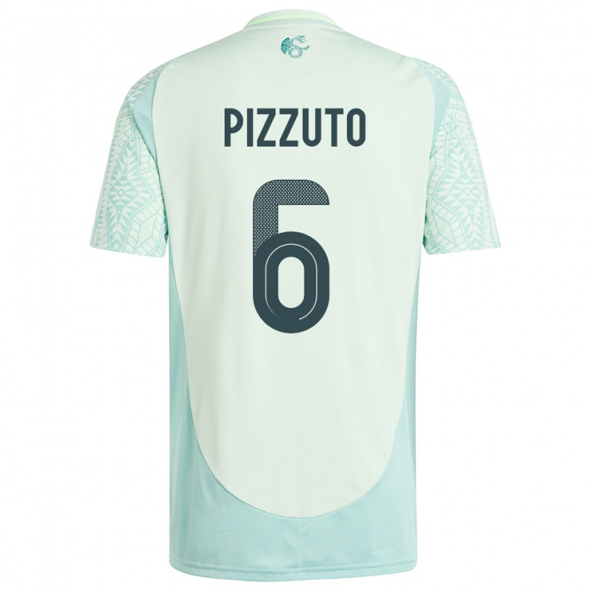 Criança Camisola México Eugenio Pizzuto #6 Linho Verde Alternativa 24-26 Camisa