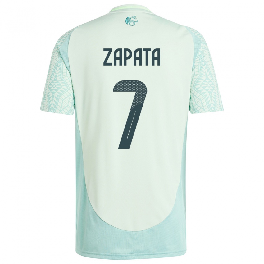 Criança Camisola México Angel Zapata #7 Linho Verde Alternativa 24-26 Camisa