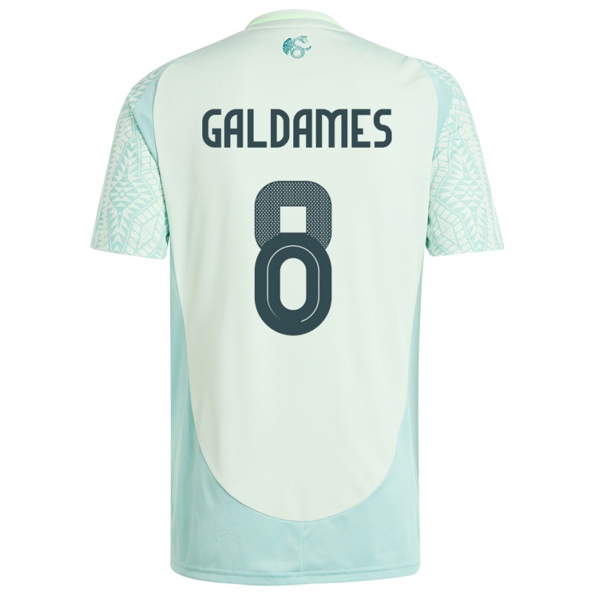 Criança Camisola México Benjamin Galdames #8 Linho Verde Alternativa 24-26 Camisa