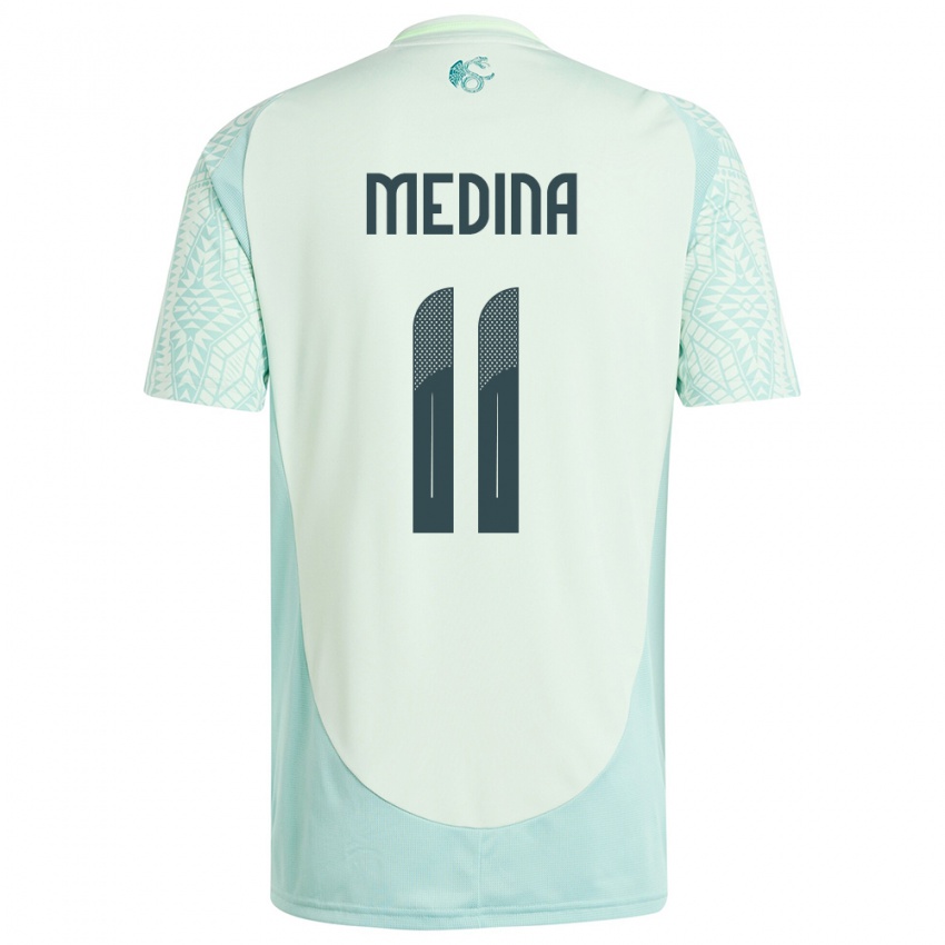 Criança Camisola México Diego Medina #11 Linho Verde Alternativa 24-26 Camisa