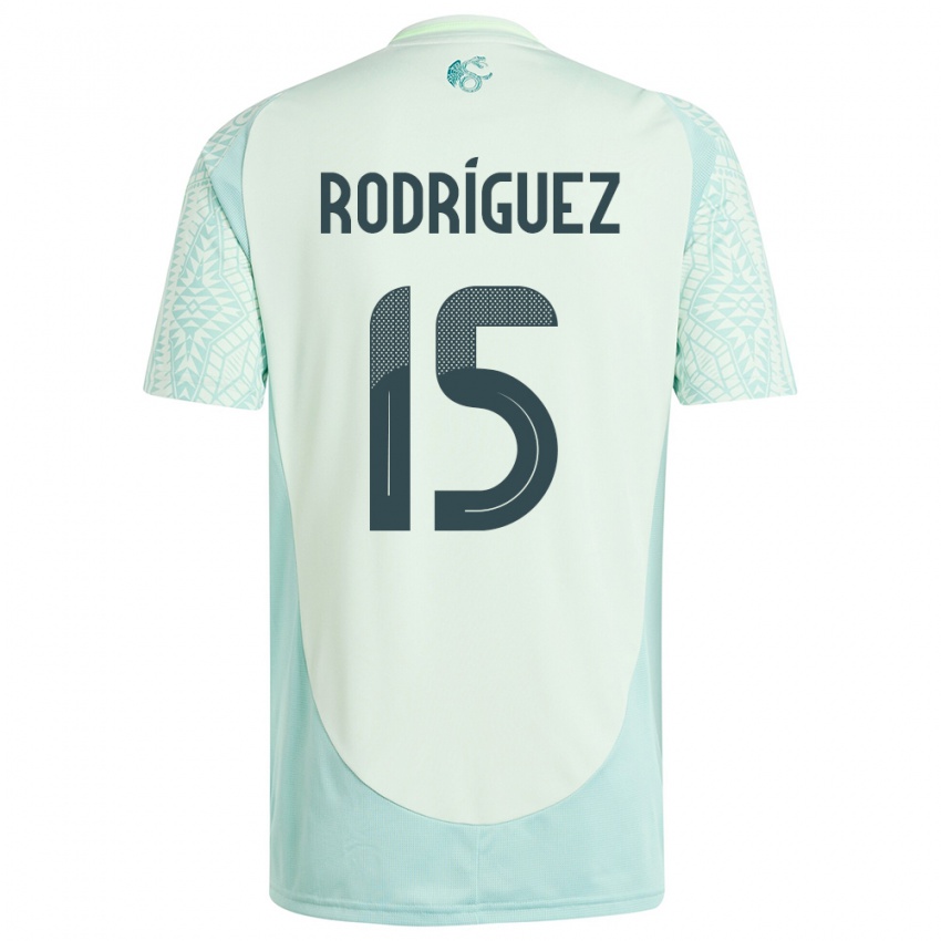 Criança Camisola México Jorge Rodriguez #15 Linho Verde Alternativa 24-26 Camisa