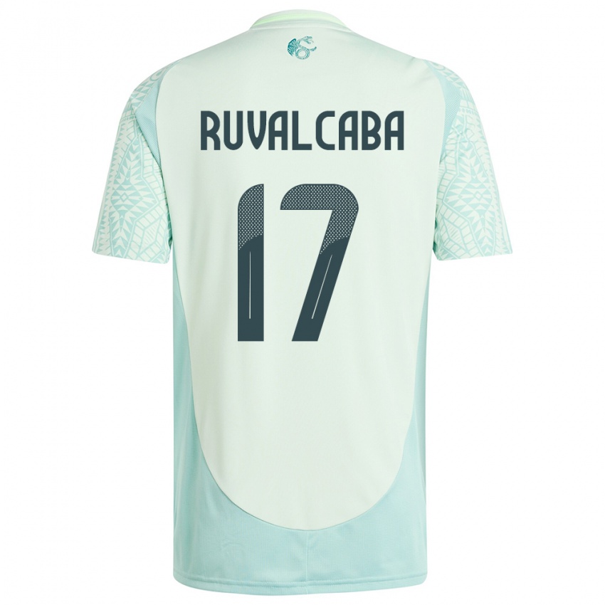 Criança Camisola México Jorge Ruvalcaba #17 Linho Verde Alternativa 24-26 Camisa