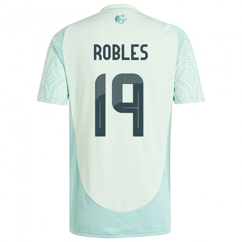 Criança Camisola México Angel Robles #19 Linho Verde Alternativa 24-26 Camisa