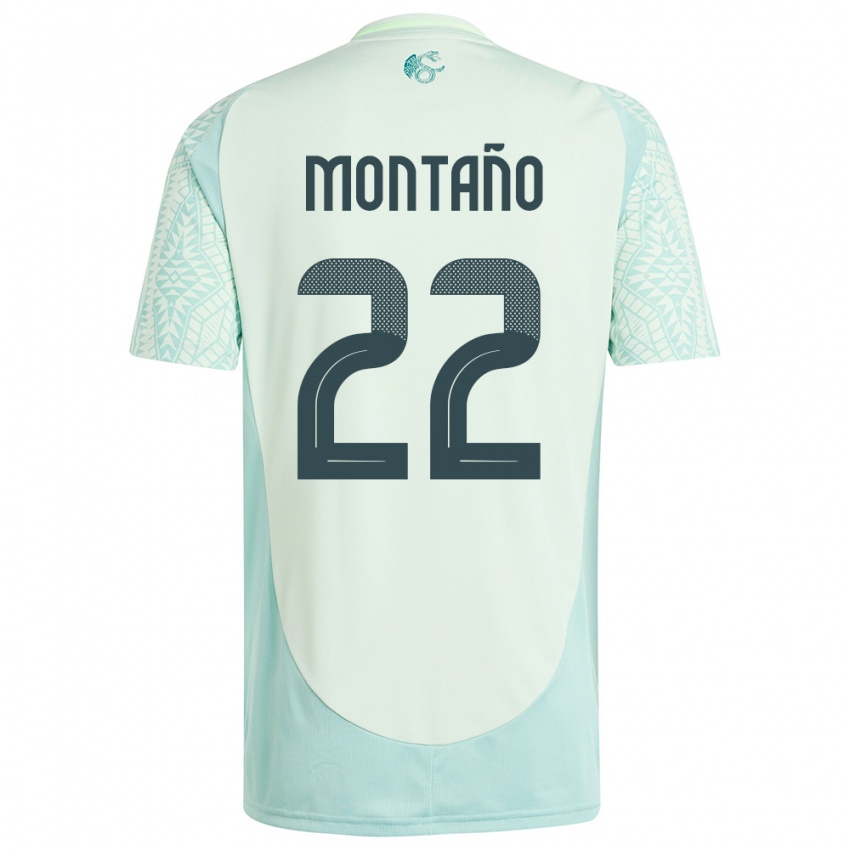 Criança Camisola México Andres Montano #22 Linho Verde Alternativa 24-26 Camisa