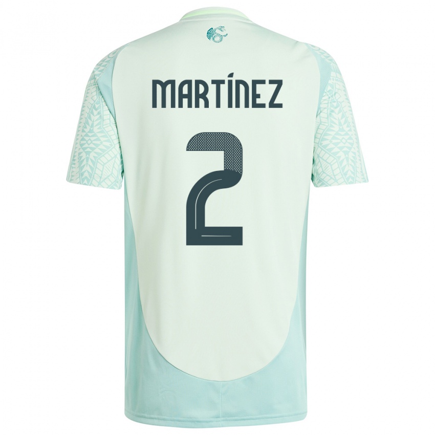 Criança Camisola México Emilio Martinez #2 Linho Verde Alternativa 24-26 Camisa