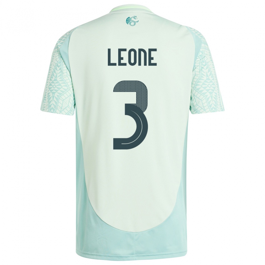 Criança Camisola México Antonio Leone #3 Linho Verde Alternativa 24-26 Camisa