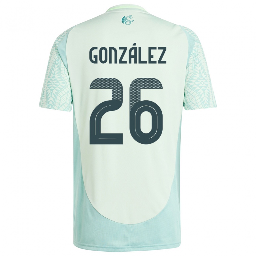 Criança Camisola México Bryan Gonzalez #26 Linho Verde Alternativa 24-26 Camisa