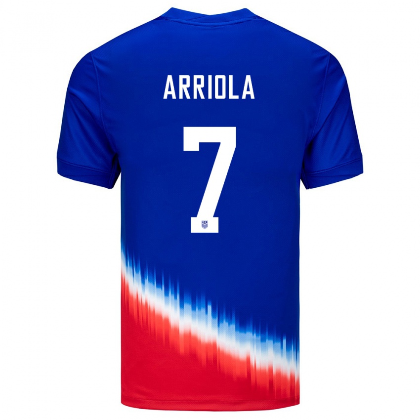 Criança Camisola Estados Unidos Paul Arriola #7 Azul Alternativa 24-26 Camisa