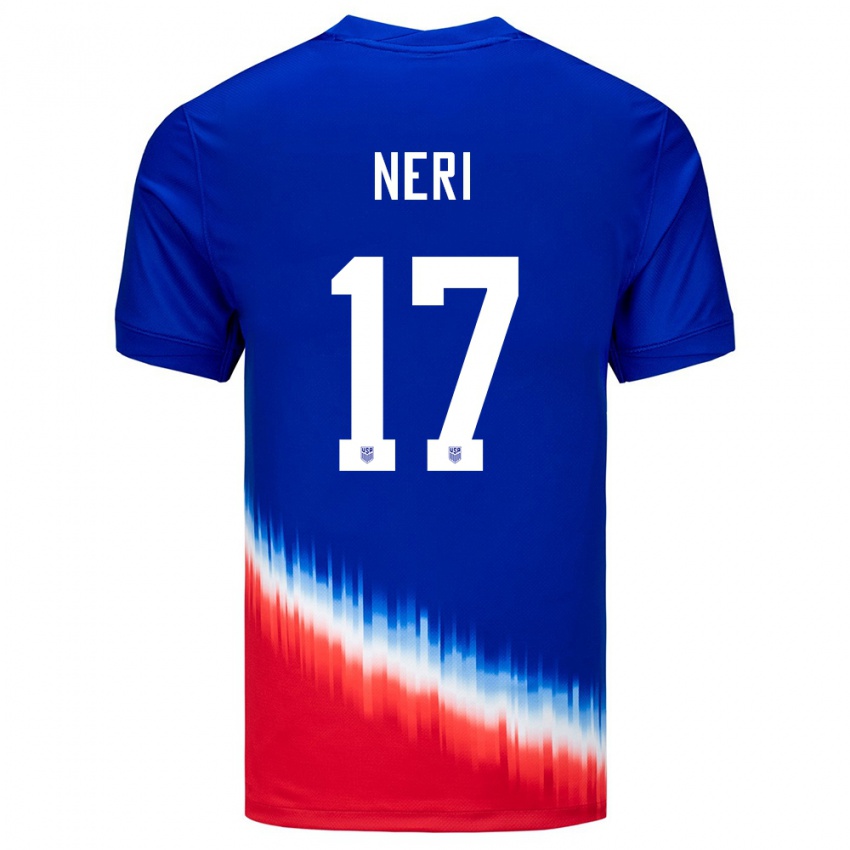 Criança Camisola Estados Unidos Rodrigo Neri #17 Azul Alternativa 24-26 Camisa