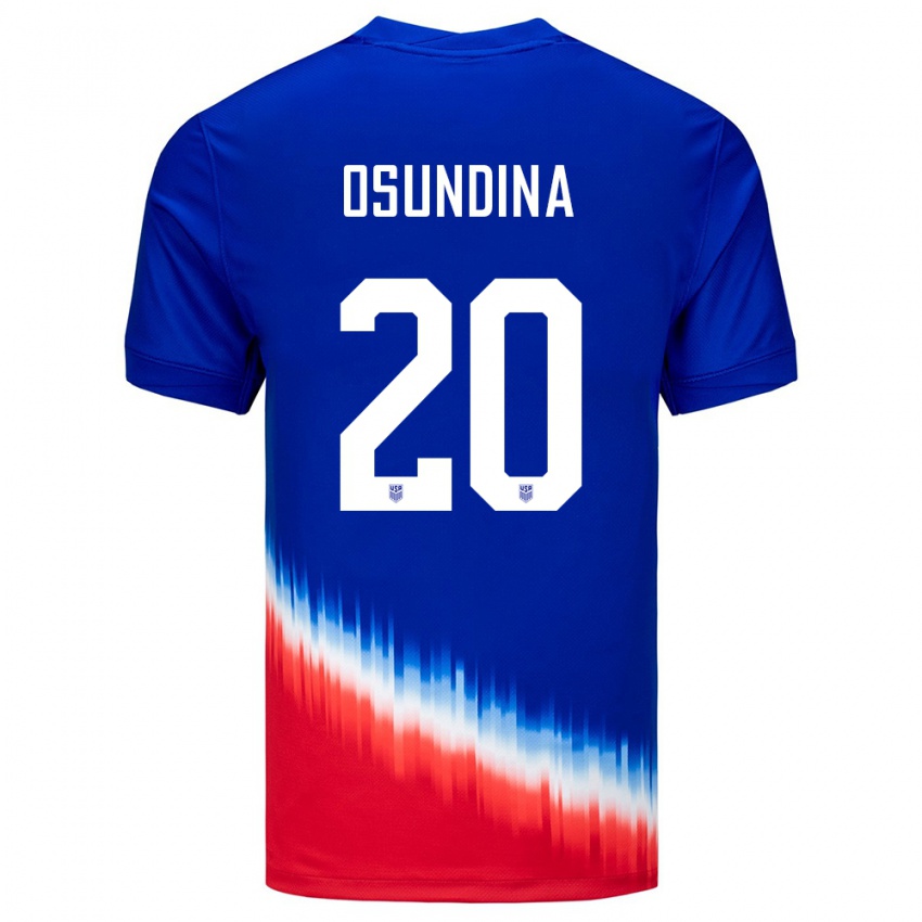 Criança Camisola Estados Unidos Korede Osundina #20 Azul Alternativa 24-26 Camisa