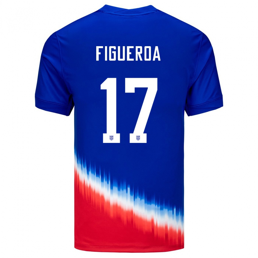 Criança Camisola Estados Unidos Keyrol Figueroa #17 Azul Alternativa 24-26 Camisa