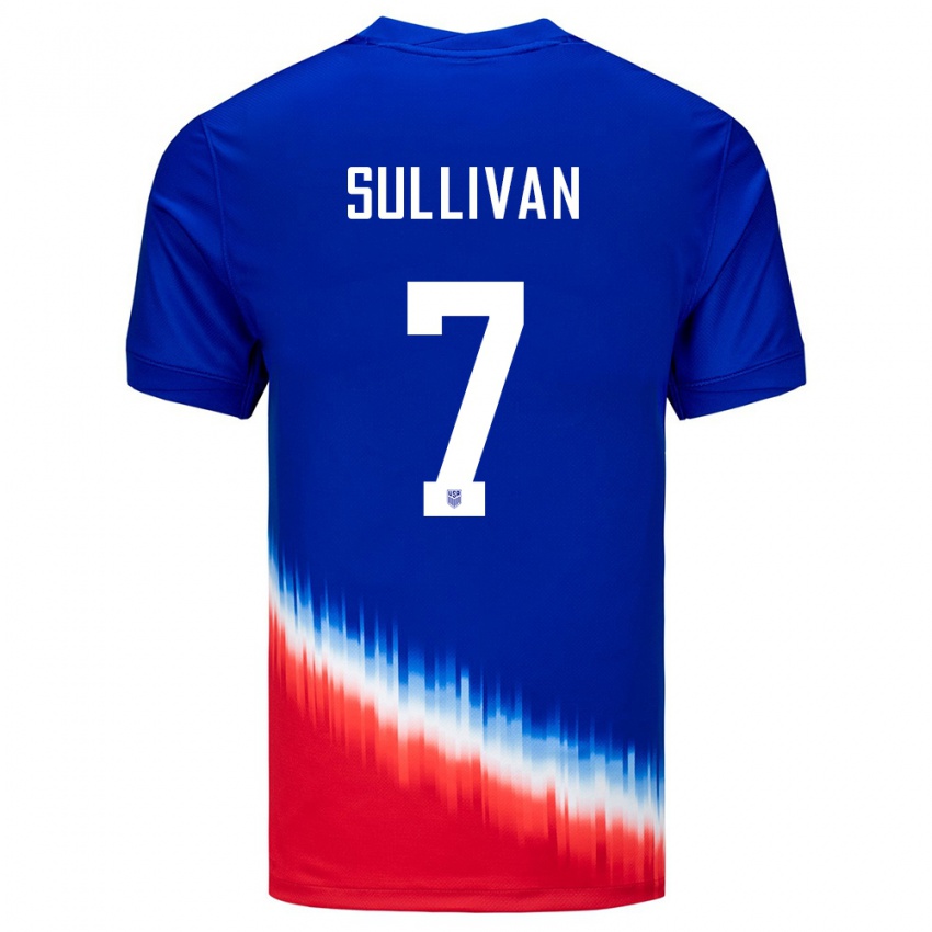 Criança Camisola Estados Unidos Quinn Sullivan #7 Azul Alternativa 24-26 Camisa