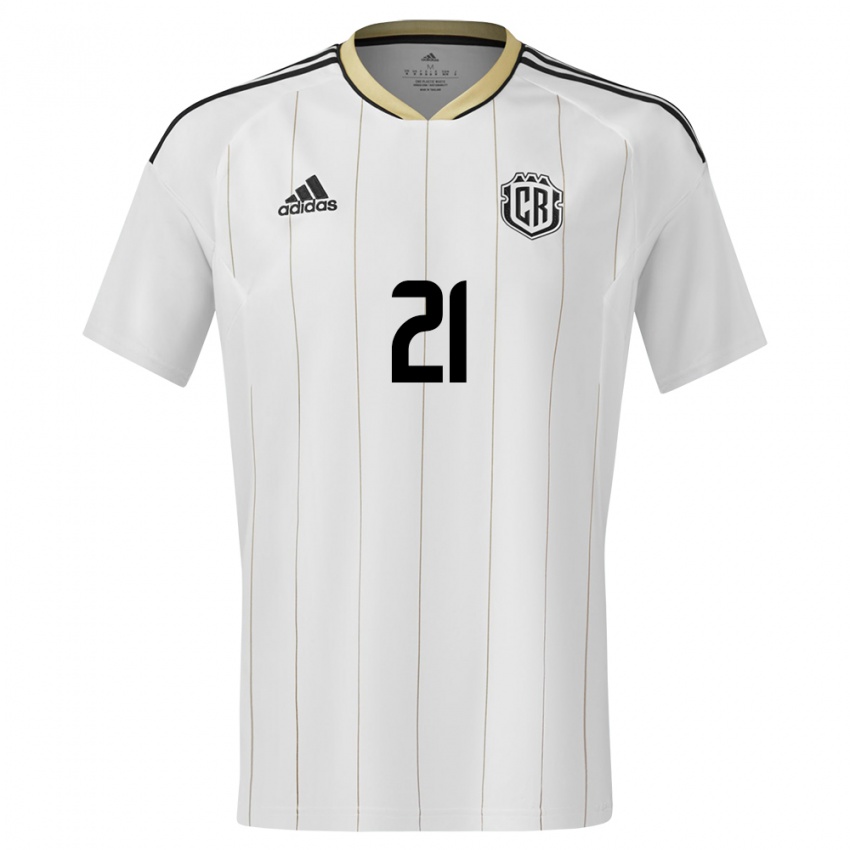 Criança Camisola Costa Rica Alvaro Zamora #21 Branco Alternativa 24-26 Camisa