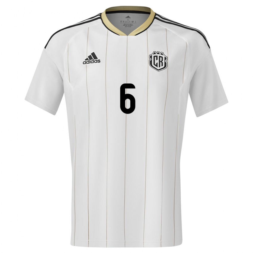 Criança Camisola Costa Rica Oscar Duarte #6 Branco Alternativa 24-26 Camisa