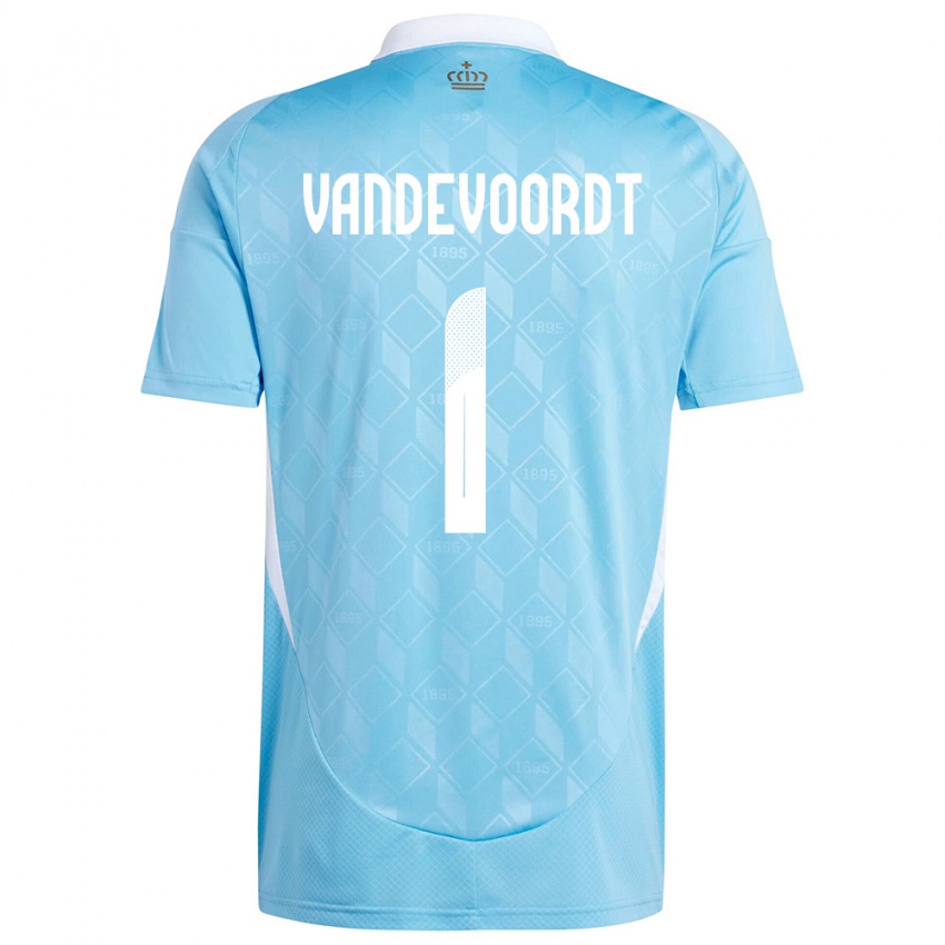 Criança Camisola Bélgica Maarten Vandevoordt #1 Azul Alternativa 24-26 Camisa