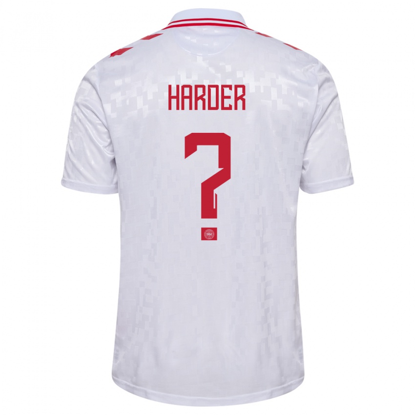 Criança Camisola Dinamarca Conrad Harder #0 Branco Alternativa 24-26 Camisa