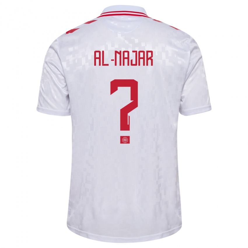 Criança Camisola Dinamarca Ali Al-Najar #0 Branco Alternativa 24-26 Camisa