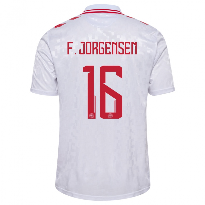 Criança Camisola Dinamarca Filip Jorgensen #16 Branco Alternativa 24-26 Camisa