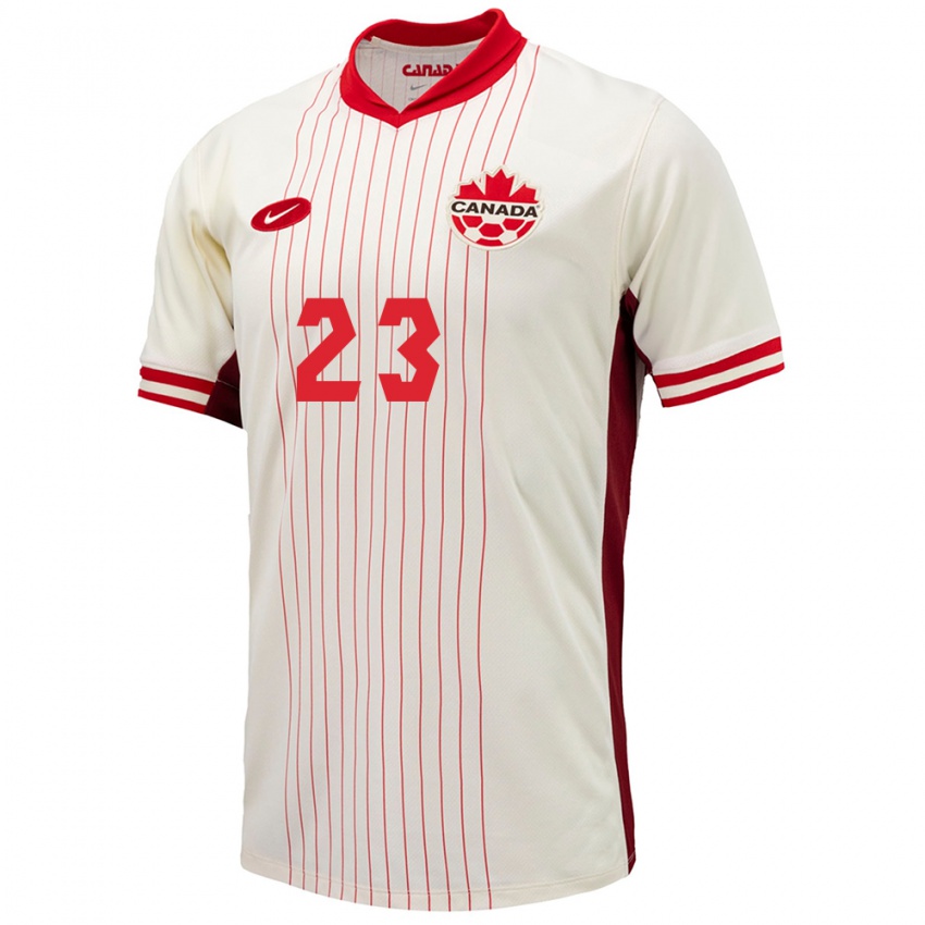 Criança Camisola Canadá Liam Millar #23 Branco Alternativa 24-26 Camisa