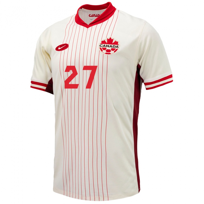 Criança Camisola Canadá Sura Yekka #27 Branco Alternativa 24-26 Camisa