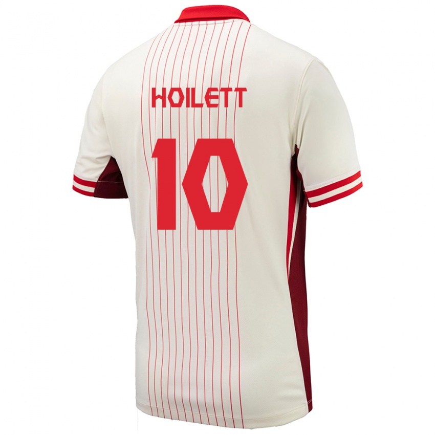 Criança Camisola Canadá David Junior Hoilett #10 Branco Alternativa 24-26 Camisa