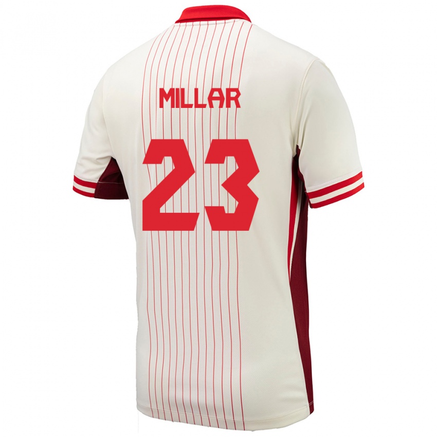 Criança Camisola Canadá Liam Millar #23 Branco Alternativa 24-26 Camisa