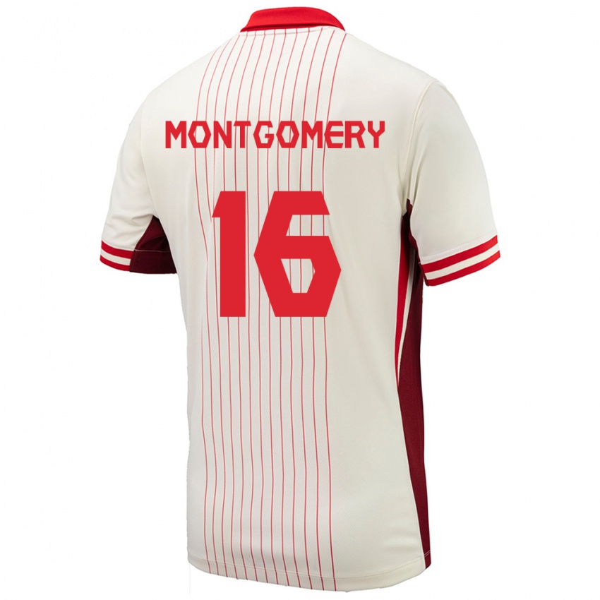 Criança Camisola Canadá Callum Montgomery #16 Branco Alternativa 24-26 Camisa