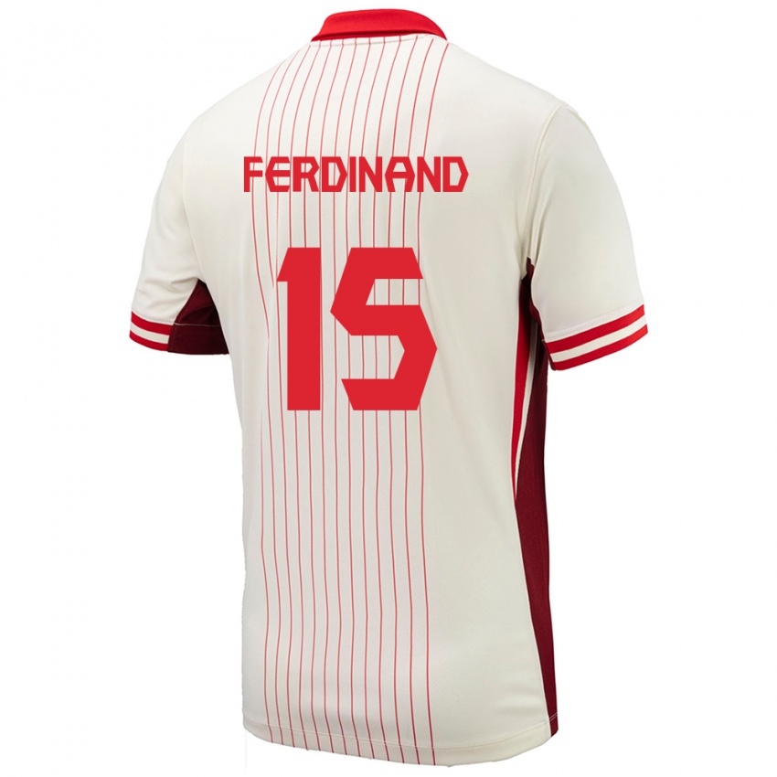 Criança Camisola Canadá Keesean Ferdinand #15 Branco Alternativa 24-26 Camisa