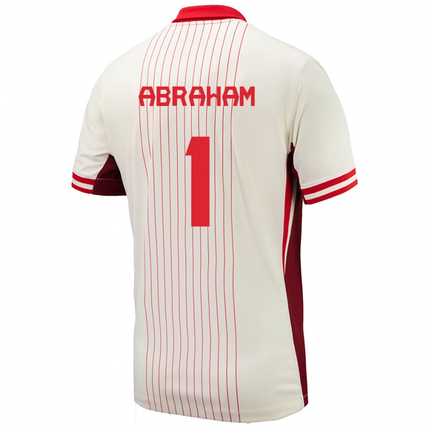 Criança Camisola Canadá Nathaniel Abraham #1 Branco Alternativa 24-26 Camisa