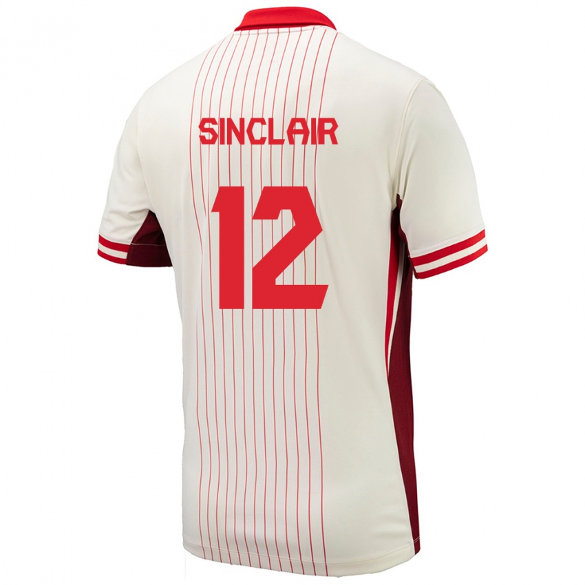 Criança Camisola Canadá Christine Sinclair #12 Branco Alternativa 24-26 Camisa