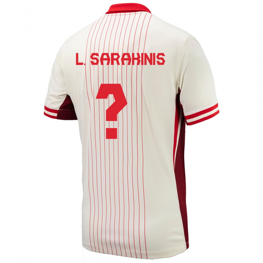 Criança Camisola Canadá Lucas Sarakinis #0 Branco Alternativa 24-26 Camisa