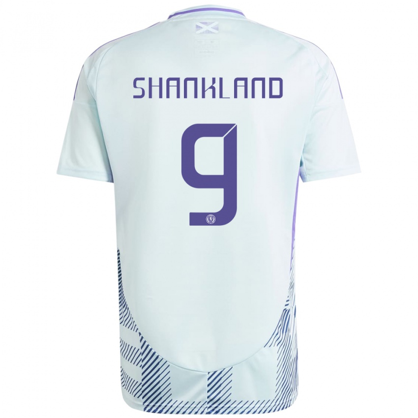 Criança Camisola Escócia Lawrence Shankland #9 Azul Menta Claro Alternativa 24-26 Camisa