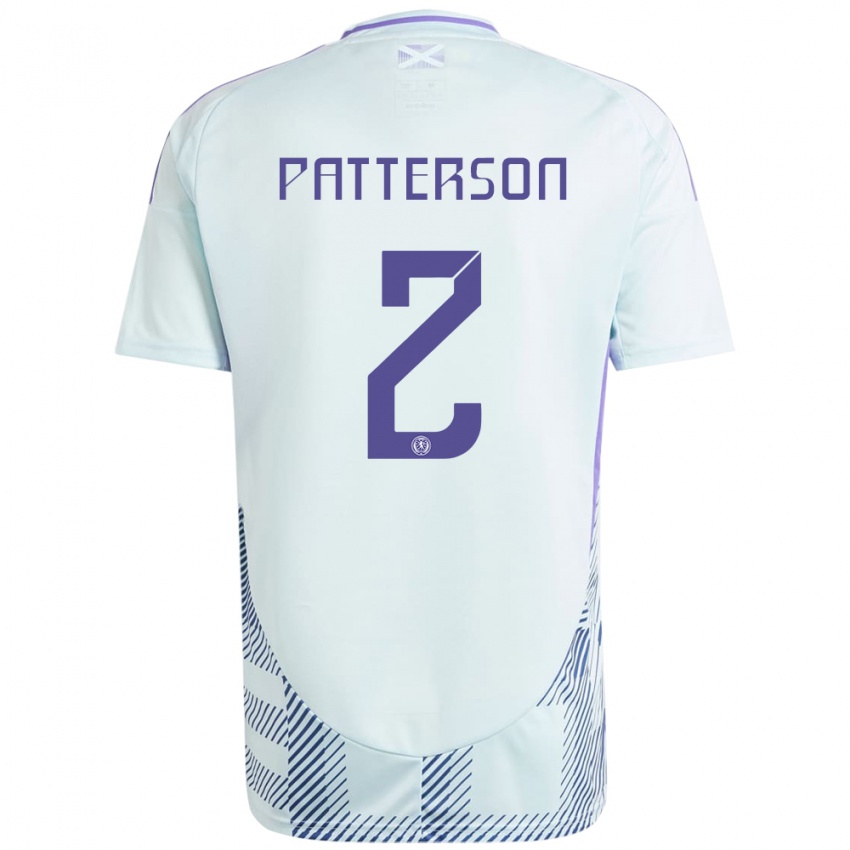 Criança Camisola Escócia Nathan Patterson #2 Azul Menta Claro Alternativa 24-26 Camisa