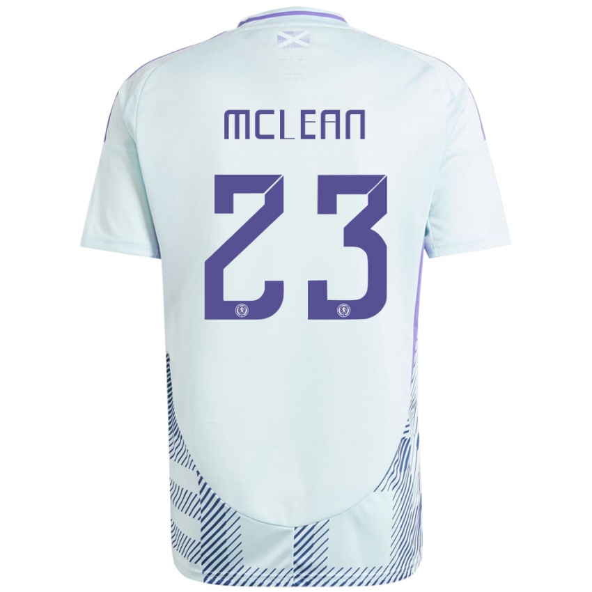 Criança Camisola Escócia Kenny Mclean #23 Azul Menta Claro Alternativa 24-26 Camisa