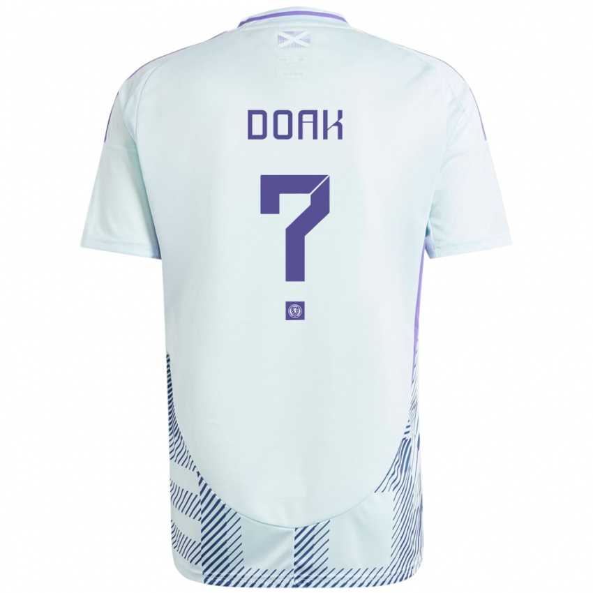 Criança Camisola Escócia Ben Doak #0 Azul Menta Claro Alternativa 24-26 Camisa