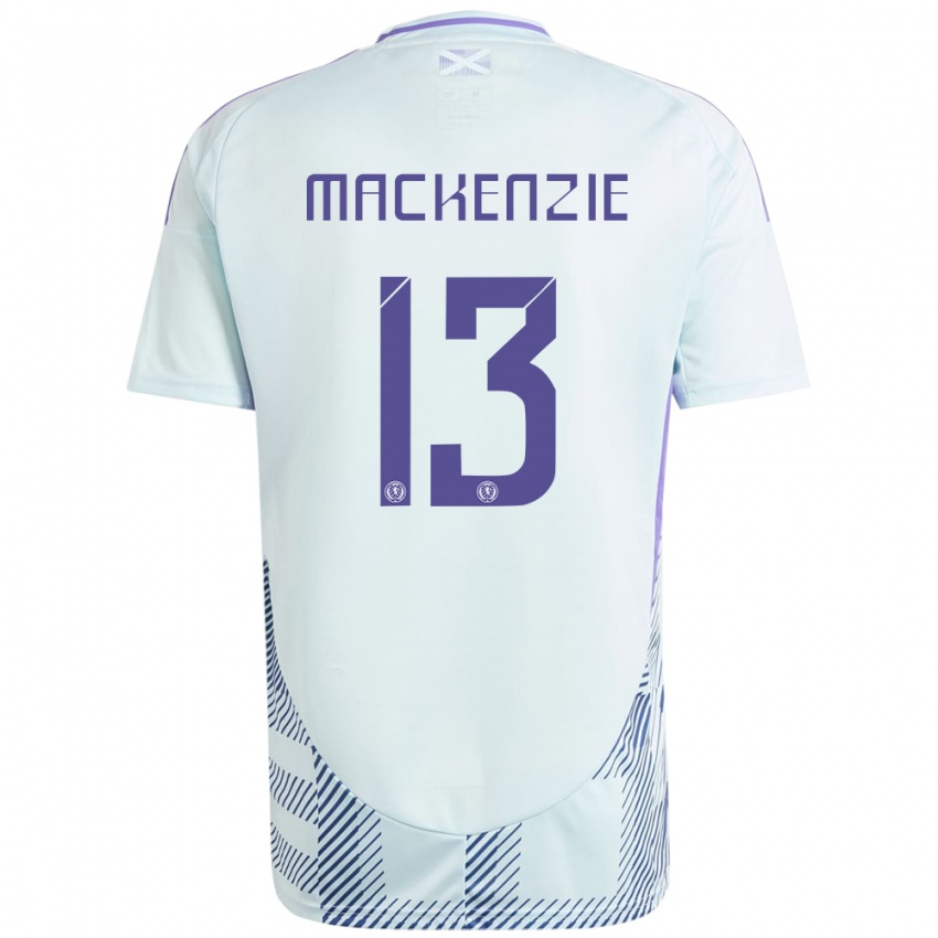 Criança Camisola Escócia Zander Mackenzie #13 Azul Menta Claro Alternativa 24-26 Camisa