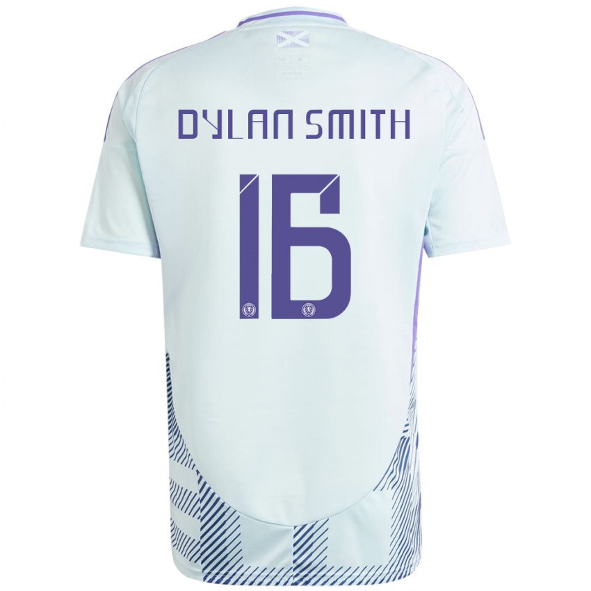 Criança Camisola Escócia Dylan Smith #16 Azul Menta Claro Alternativa 24-26 Camisa