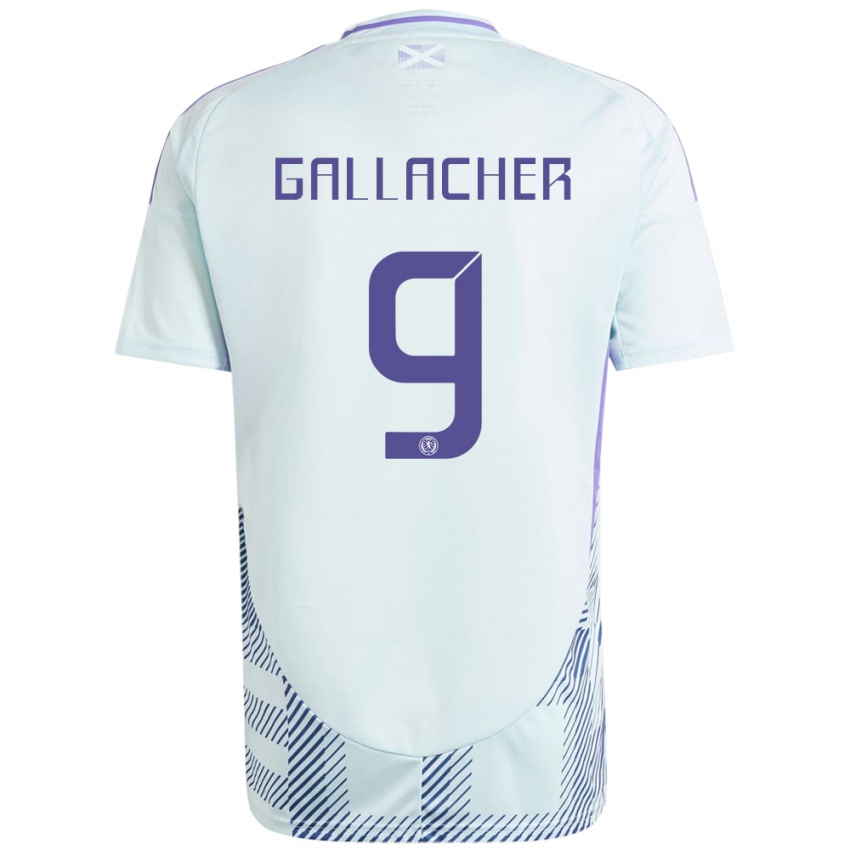 Criança Camisola Escócia Amy Gallacher #9 Azul Menta Claro Alternativa 24-26 Camisa